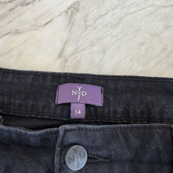 NYDJ high rise embellished side stripe jeans size 14 dark navy - Picture 3 of 9